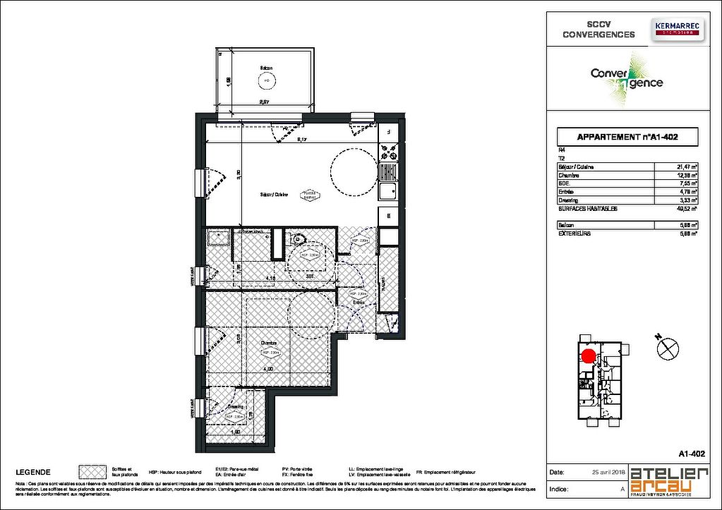 Appartement 2 pièces - 50 m² environ - 40960594b.jpg | Kermarrec Habitation