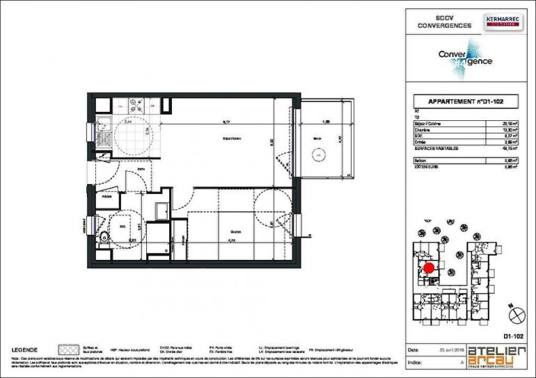Appartement 2 pièces - 47 m² environ - 42681501h.jpg | Kermarrec Habitation