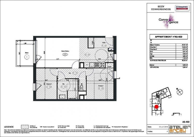 Appartement 3 pièces - 65 m² environ - 42726396i.jpg | Kermarrec Habitation