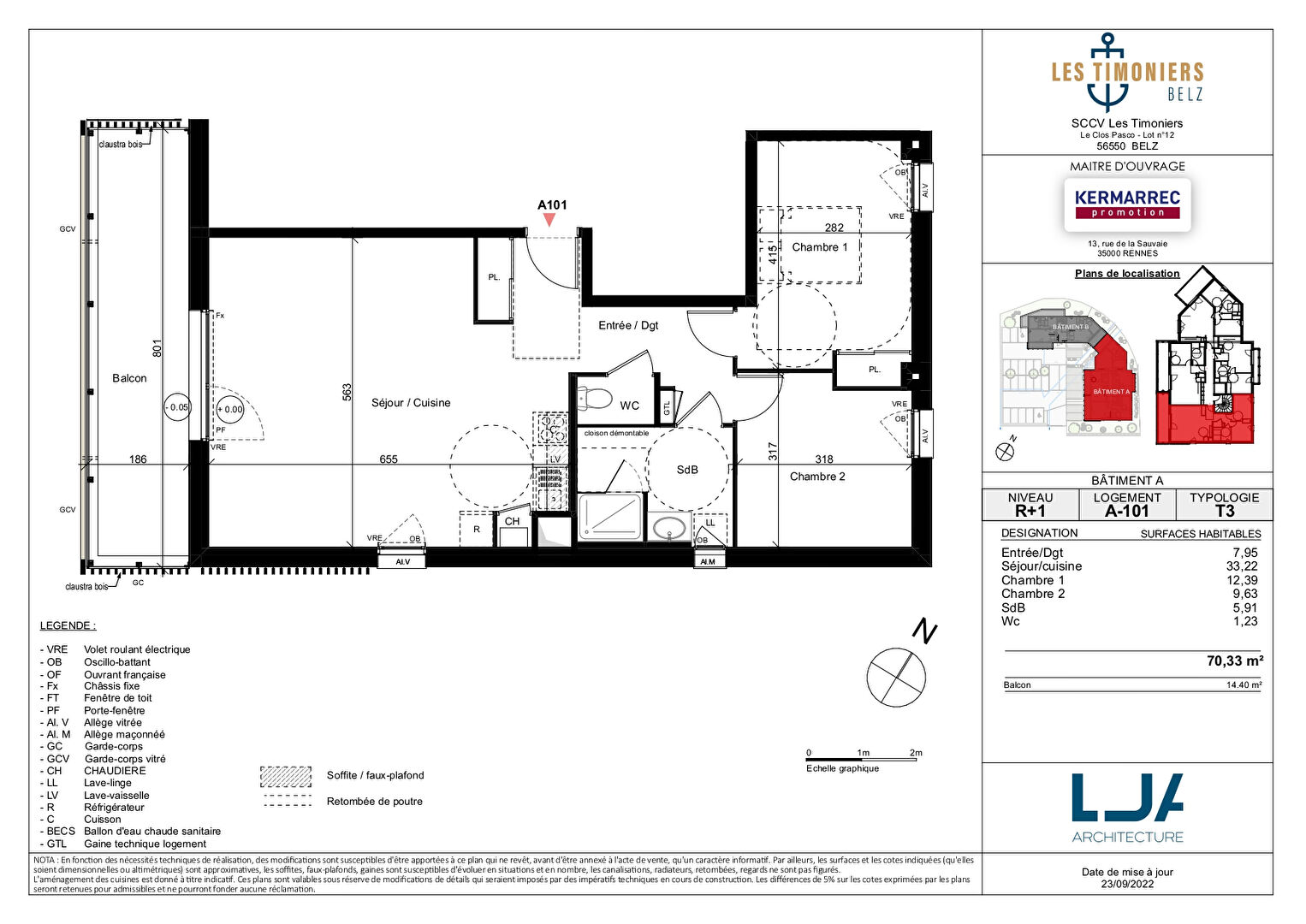 Appartement 3 pièces - 70 m² environ - 50991439c.jpg | Kermarrec Habitation