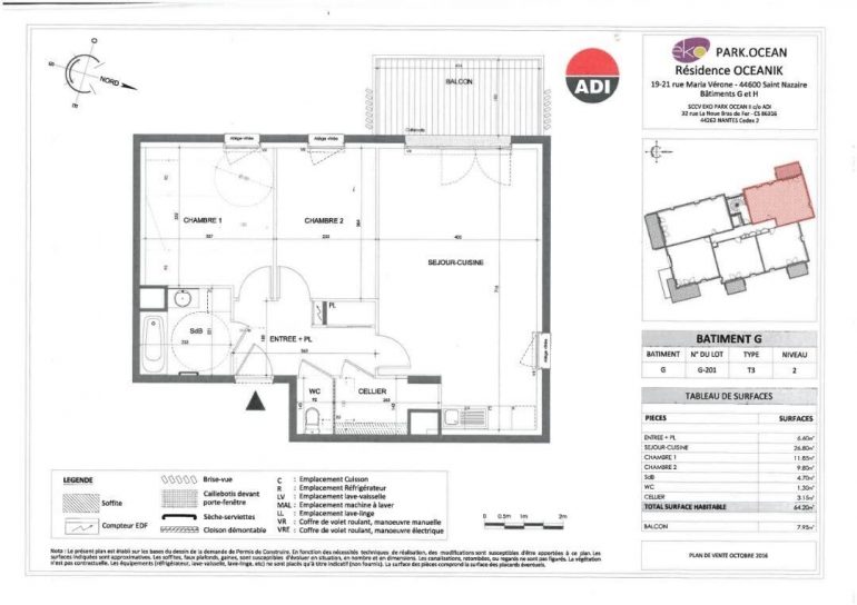 Appartement 3 pièces - 64 m² environ - 56462102a.jpg | Kermarrec Habitation