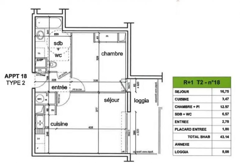 Appartement 2 pièces - 43 m² environ - 58969575g.jpg | Kermarrec Habitation