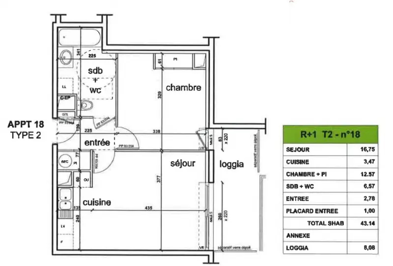 Appartement 2 pièces - 43 m² environ - 58969575g.jpg | Kermarrec Habitation