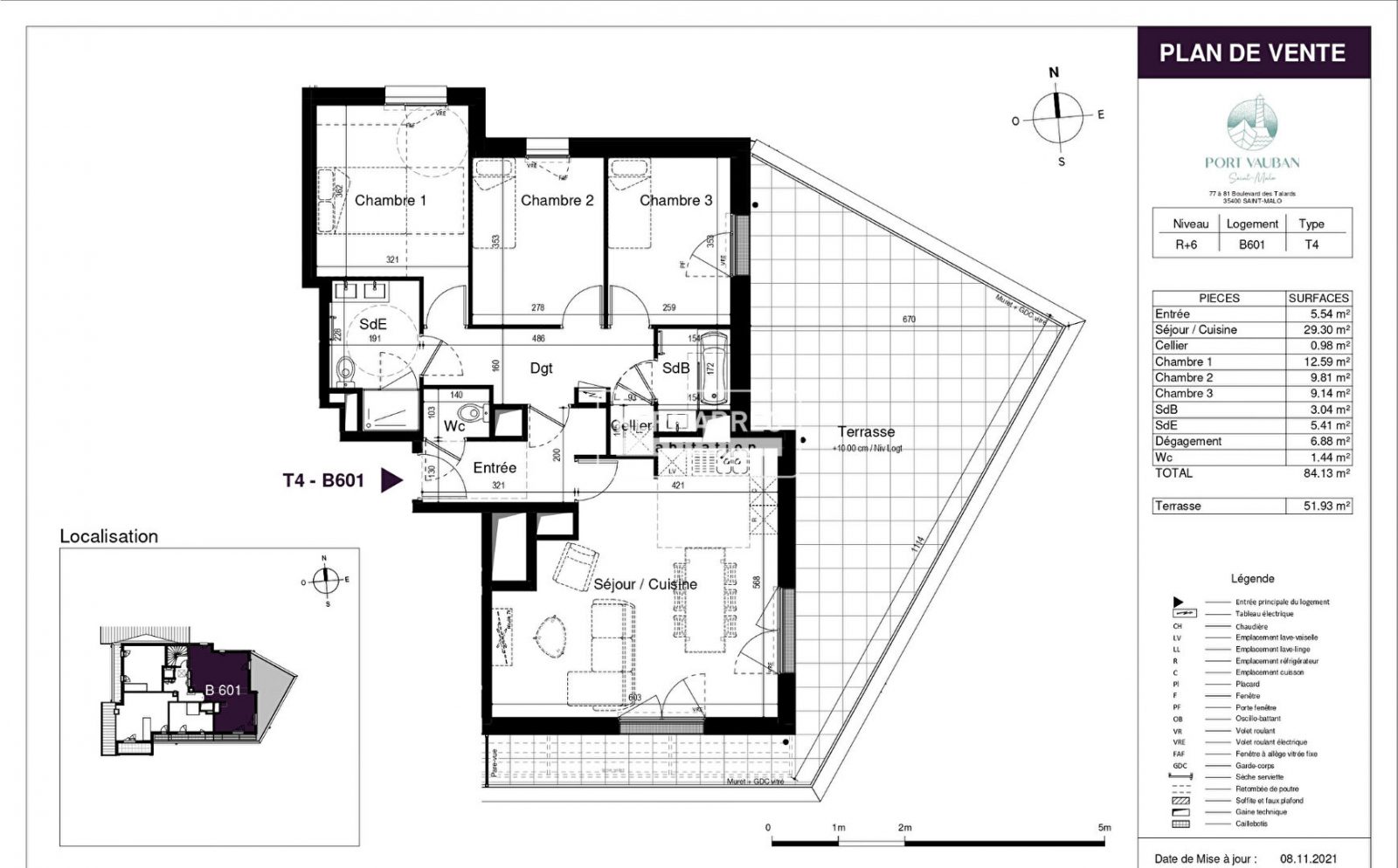 Appartement 4 pièces - 84 m² environ - 59082616l.jpg | Kermarrec Habitation